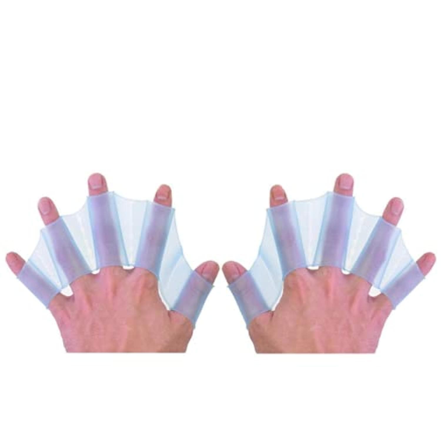 1 Pair Silicone Swimming Hand Webbed Silicone Swim Gear Fins Hand Webbed Flippers for Snorkeling