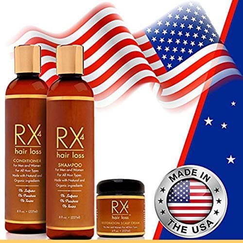 RX 4 Hair Loss Scalp Cream for Thinning Hair, DHT Blocker, Naturally Organic with Biotin, Aids in Hair Regrowth, Doctor Recommended Growth Treatment System. Each item sold separate