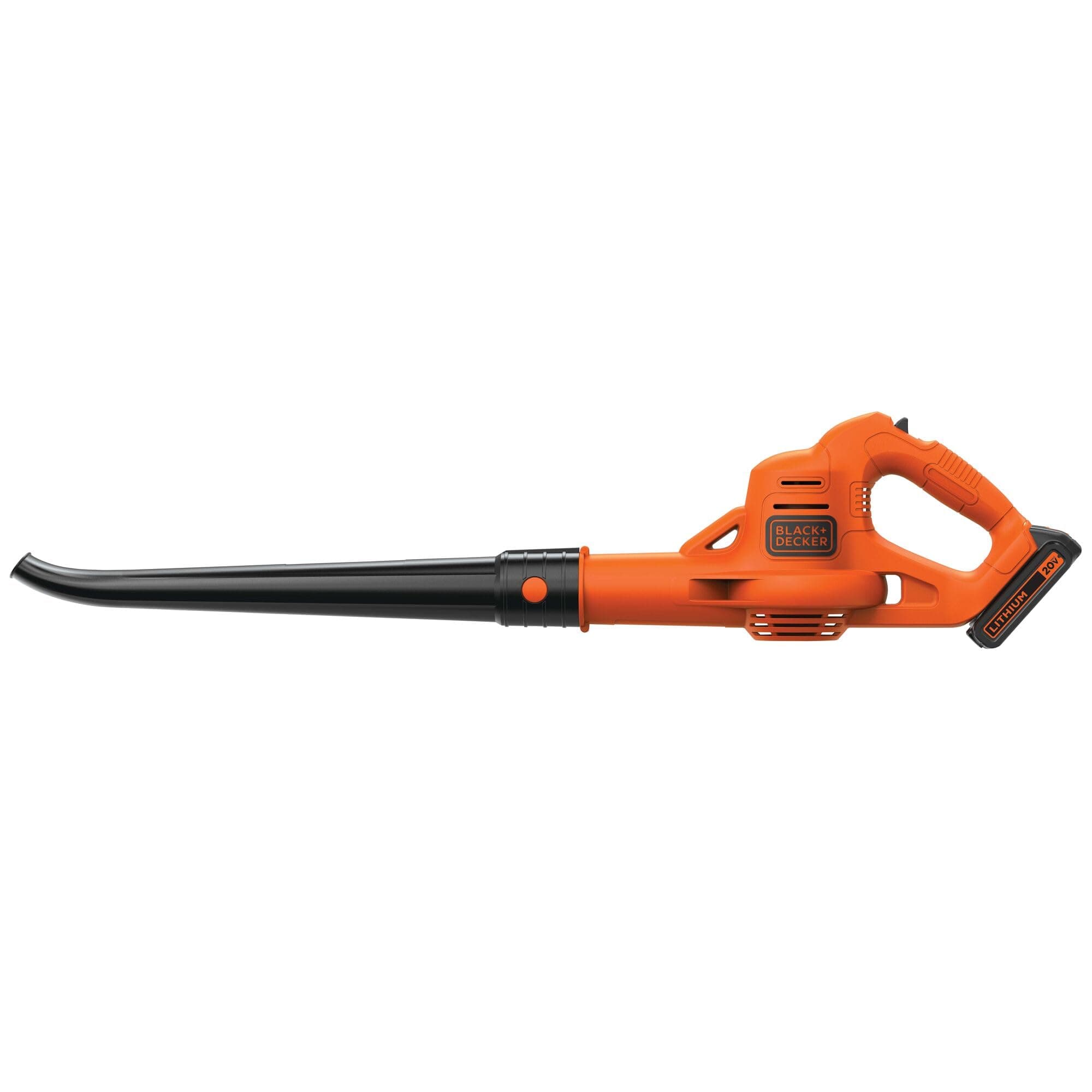BLACK+DECKER Cordless Leaf Blower with Battery and Charger 20V MAX, Electric Leaf Blower 130 mph Air Speed, Lightweight Design (LSW221)