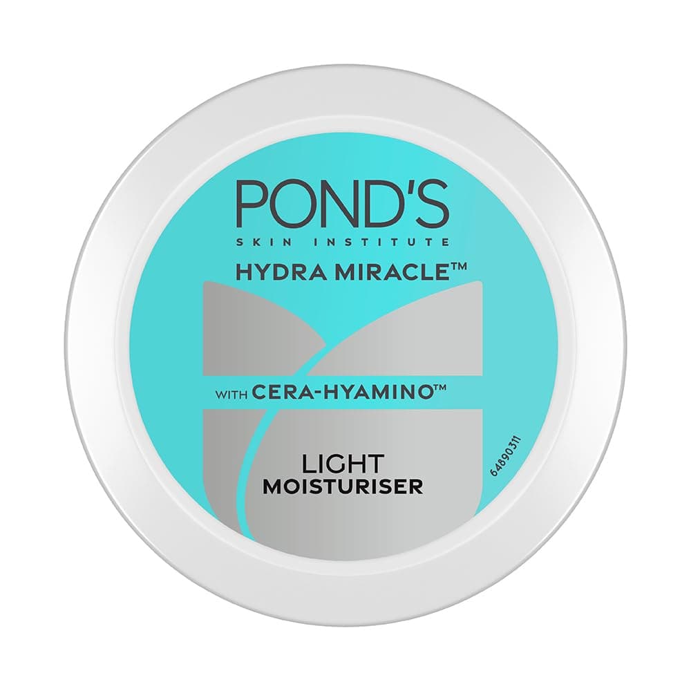 POND'S Light Moisturizer, 100Ml, For Soft, Glowing Skin, With Vitamin C, E & Niacinamide, 24Hr Hydration, Lightweight Non-Oily Cream, Spreads Easily