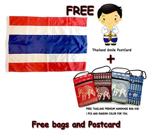 panothai 60x90 cm Thai Flag 100% Polyester Kingdom of Thailand +Thai Gift