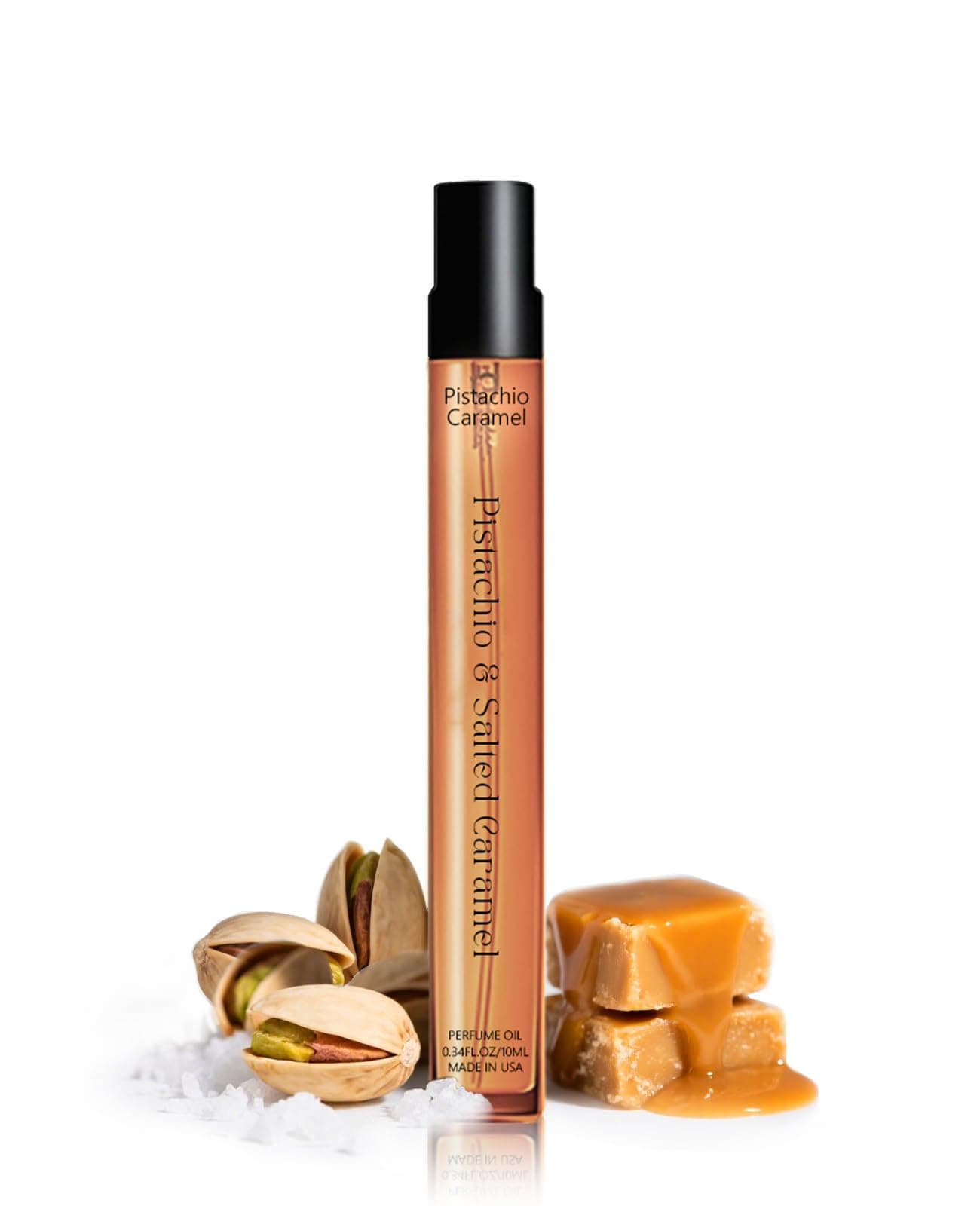 PUREAMOR Pheromones Perfumes for Women & Men, No. 62 Pistachio&Salted Caramel Fragrances, Also Mixed of Almond, Heliotrope Jasmine, Vanilla Notes,Travel Size Perfume Oil Spray, 0.34 fl.oz