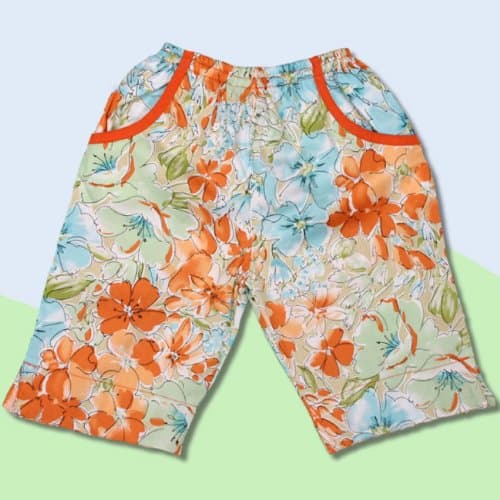 Baby and Toddler "Wildflowers" Capri Pants (6-9)