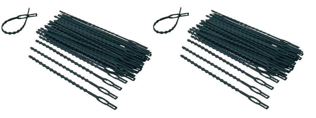 80 Adjustable Garden plant ties, 22 cm, Reusable, green plastic, cable tie, for plants, trees, shrubs