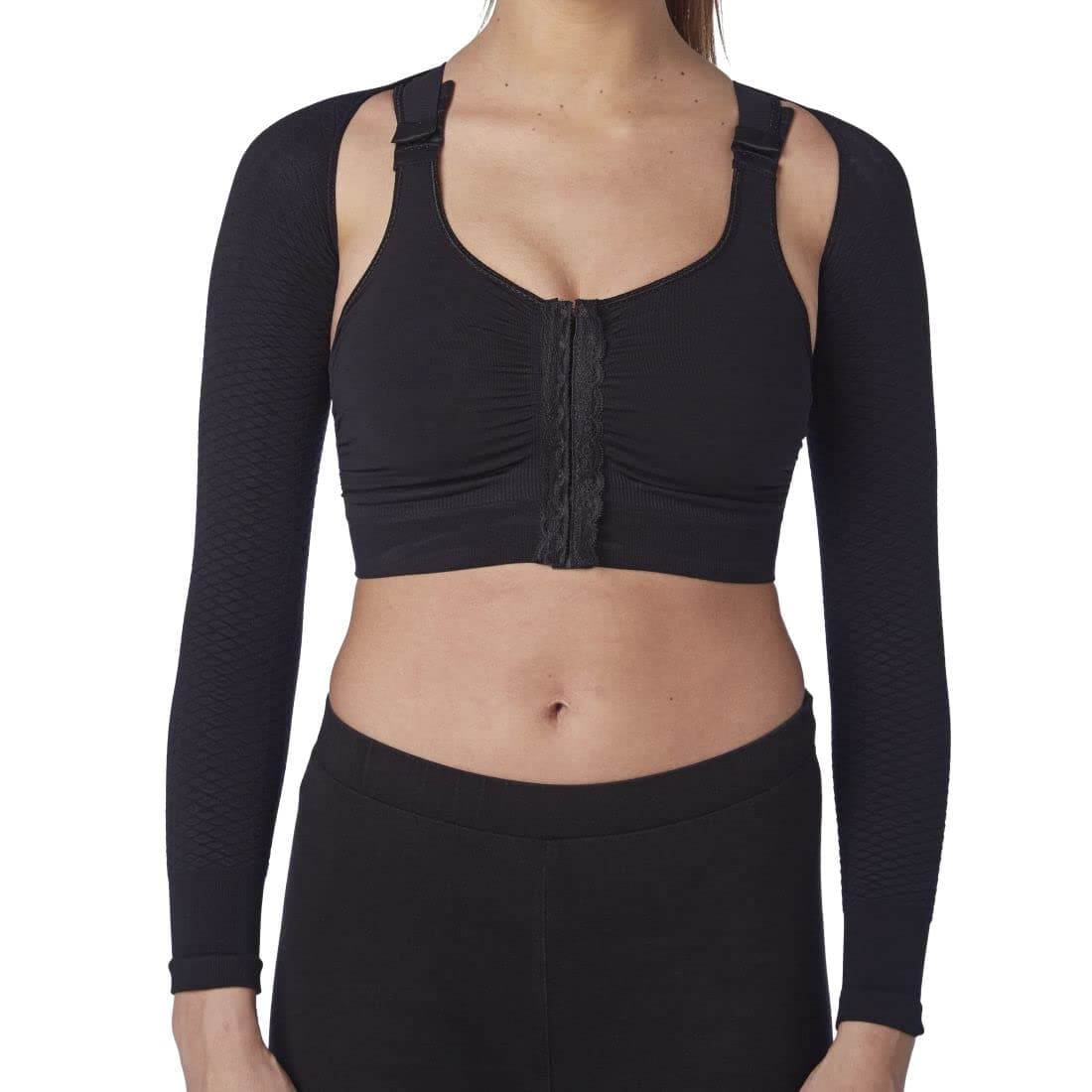 CzSalus Flat Knit High Compression Massaging arms Sleeves for Lipedema, Lymphedema Diseases Big ARMS