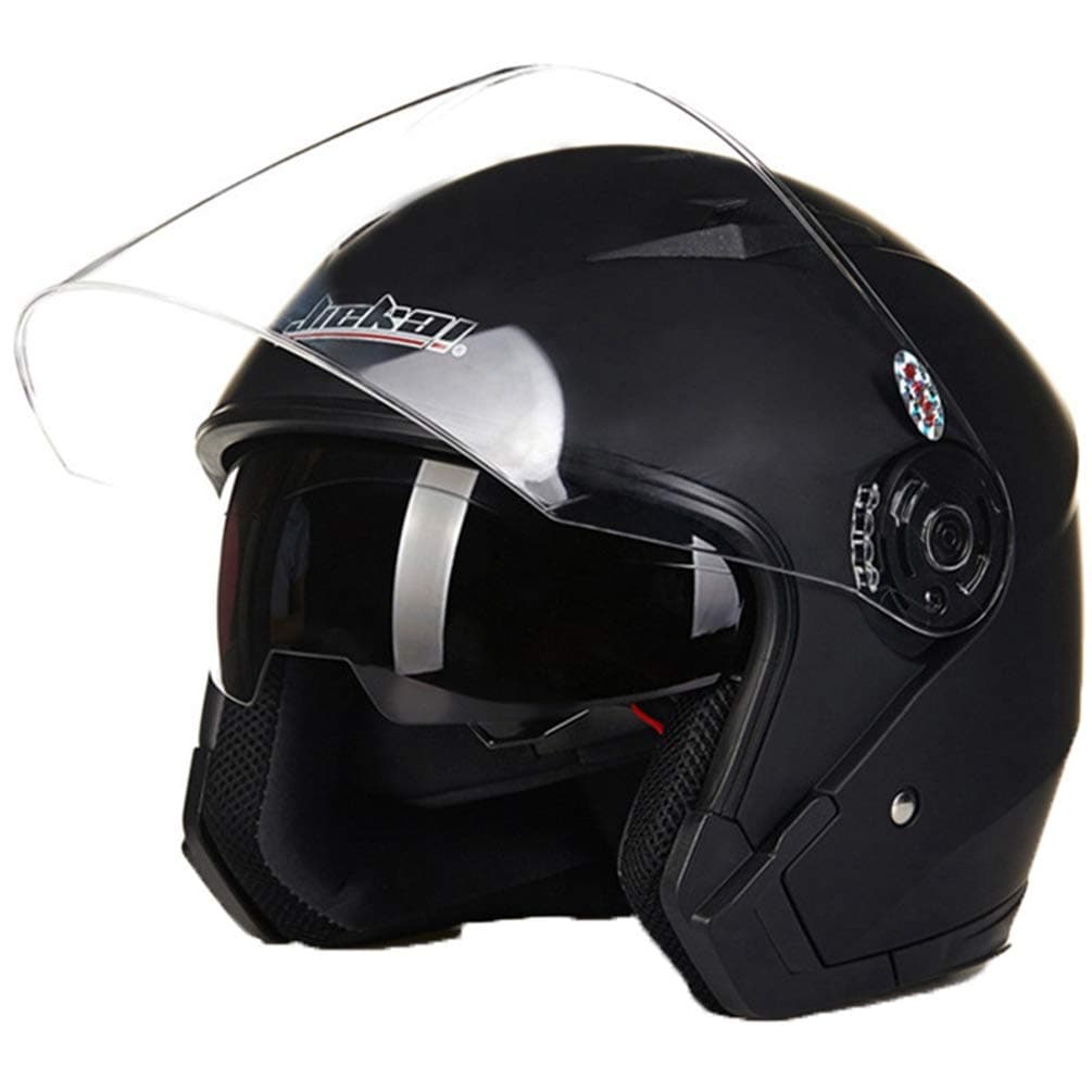 Men Women Mountain Road Motorcycle Helmet Lightweight Double Lens Windproof Anti Dust Open Face Helmets Safety Comfort Ventilation Adult Cycling Helmet 57-64cm