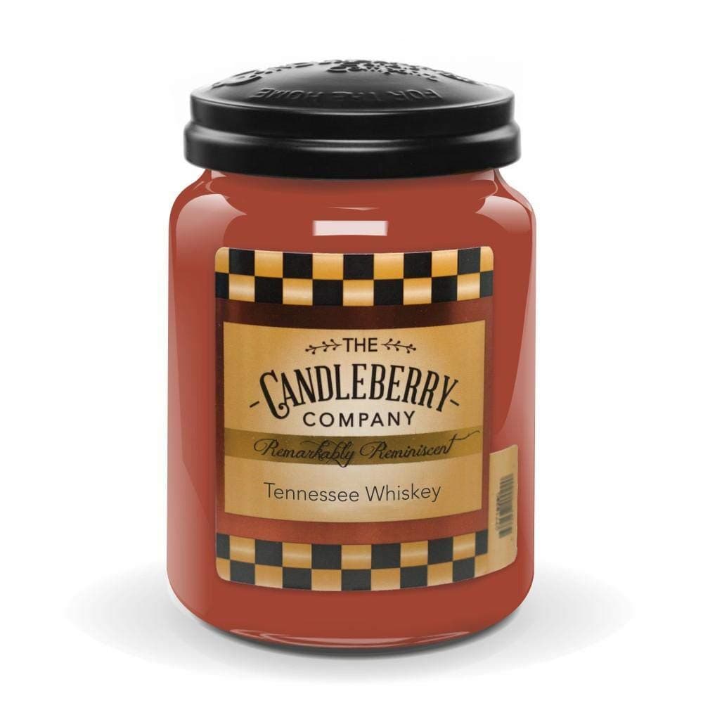 Candleberry Candles Tennessee Whiskey | Strong Fragrances for Home | Hand Poured in The USA | Highly Scented | 135 Hour Burn Time | Large Jar