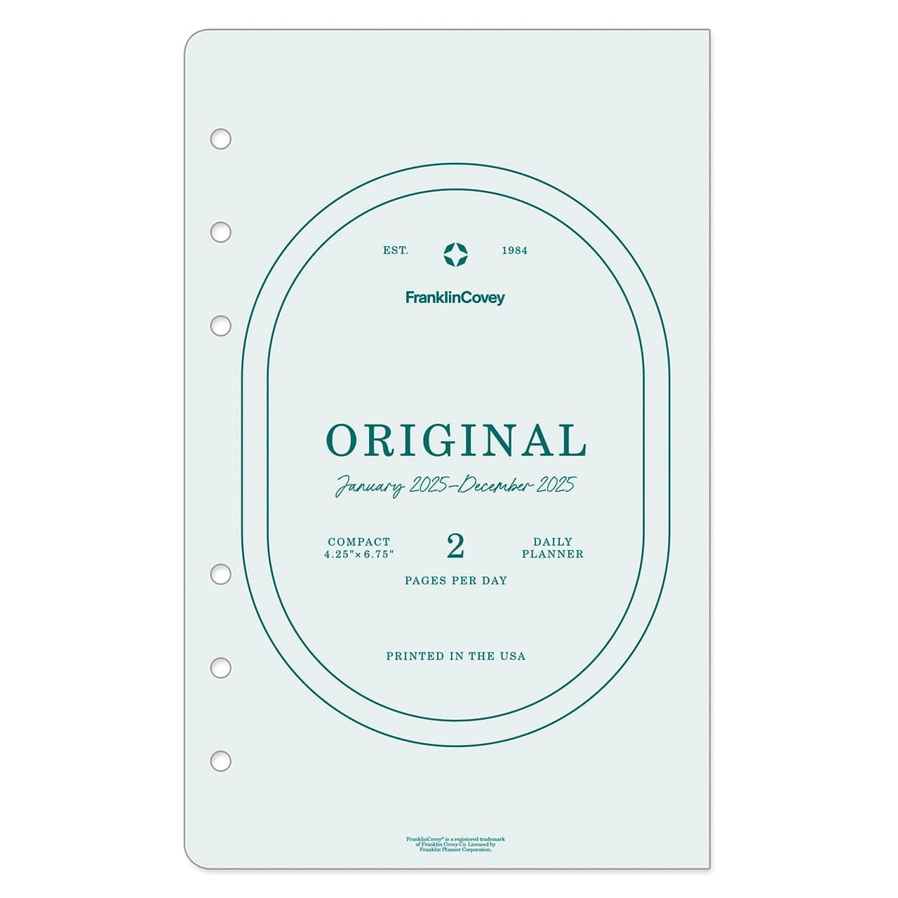 FranklinCovey - Original Two Page Per Day Ring-Bound Planner (Compact, Jan 2026 - Dec 2026)