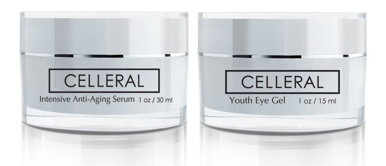 Anti-Aging Combo Celleral Anti-Aging Serum + Celleral Eye - Argireline, Matrixyl, Haloxyl, Hyaluronic Acid, Powerful Collagen Booster, BEST-SELLING WRINKLE TREATMENT + EYE TREATMENT COMBO!
