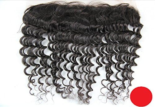 DaJun Hair 6A Lace Frontal Closure 13"2" Peruvian Human Virgin Hair Deep Wave Natural Colour (trademark:DaJun)