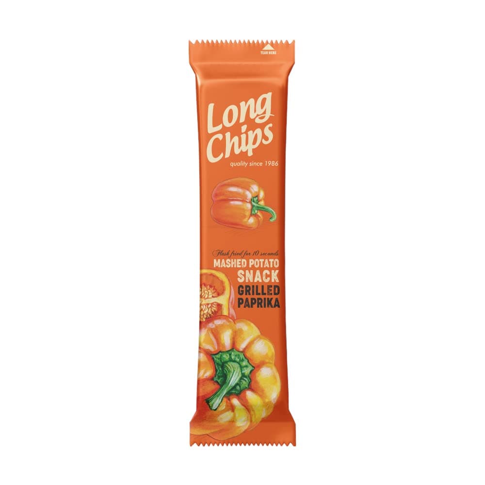 Long Chips Grilled Paprika Mashed Potato Snack, 2.65 oz ℮ 75 g