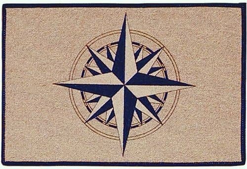 Compass Rose Nautical Doormat (Tan)