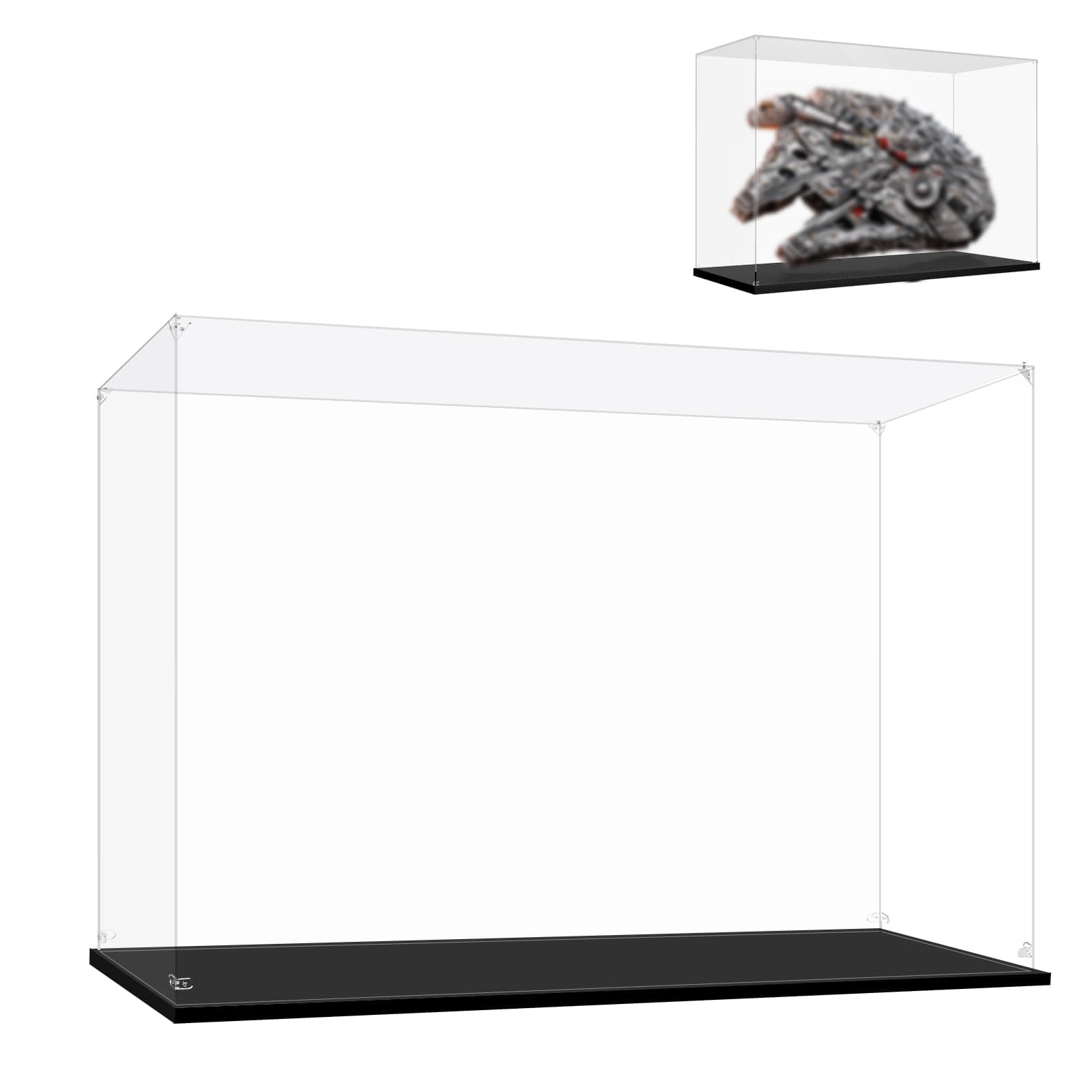Display Case for Lego 75192 Ultimate Millennium Falcon, 34.64x15.35x22.83 (88x39x58cm), Protect Your Collectibles from Dust with a Clear Showcase