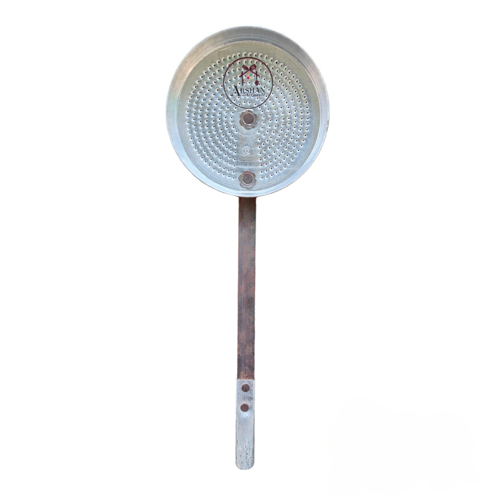 A S Small Size Home Use Motichoor Laddu Iron Jhara (Hole Size No. 0) Sweets Sieve Strainer for Original Boondi - Mini 6x12