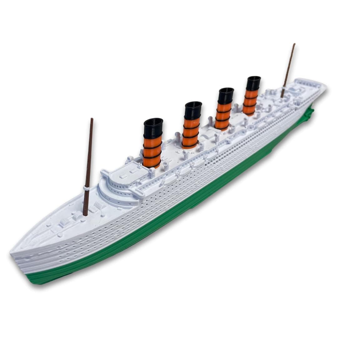 RMS Mauretania Model Ship 1 Ft Long by TitanicToyCo - Assembled Titanic Toys for Kids, Historically Accurate Titanic Toy, Titanic Ship, Titanic Cake Topper, Titanic Figurine, Titanic Boat