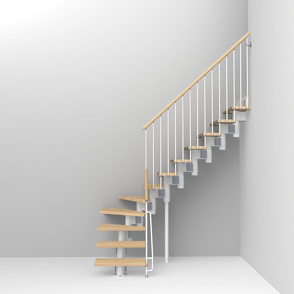 35 in. White Kompact Modular Staircase "L" Kit