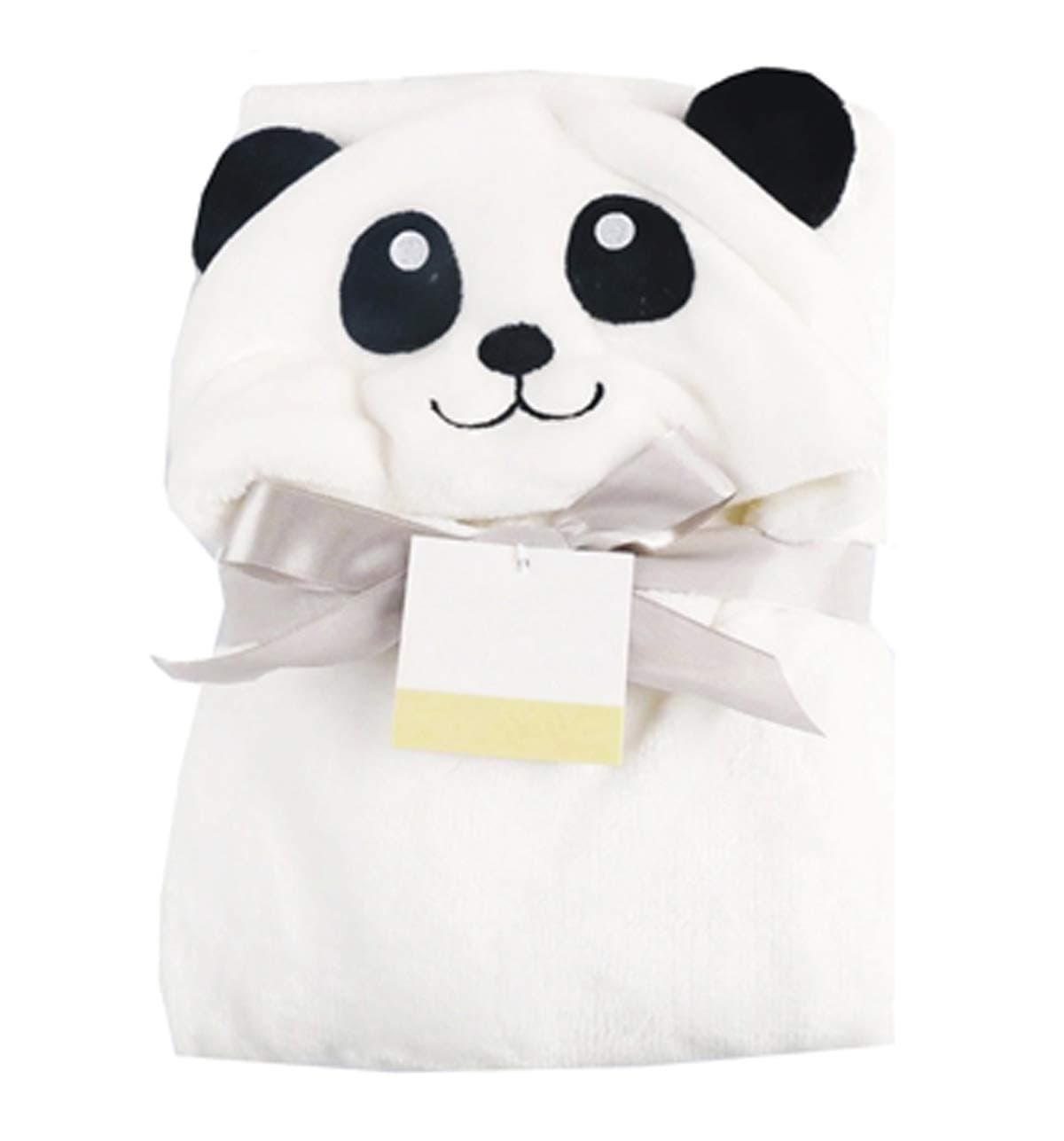 My Newborn by 10Club 3-in-1 Hooded Baby Blanket Wrapper (Panda White) | Towel for Baby Boy and Girl | All Season Soft Swaddle for 0-12 Months | Nursing Baby Gift | Unisex Comforter | Receiving Blanket