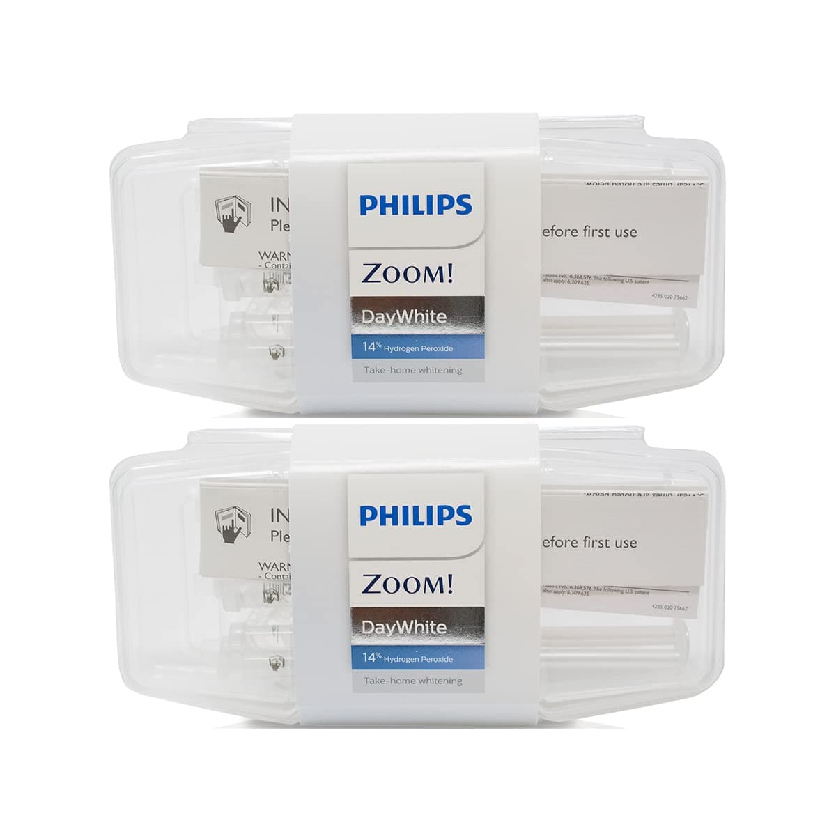 Day White ACP 14% Hydrogen Peroxide (Replaces 38% Carbamide Peroxide) 6-Pack Professional Tooth Whitening Gel + 1 Pack Sensitivity Relief Gel - DayWhite