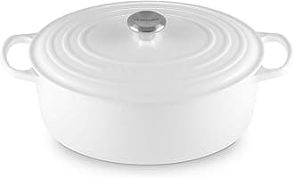 Enameled Cast Iron Signature Oval Dutch Oven, 8 qt., White