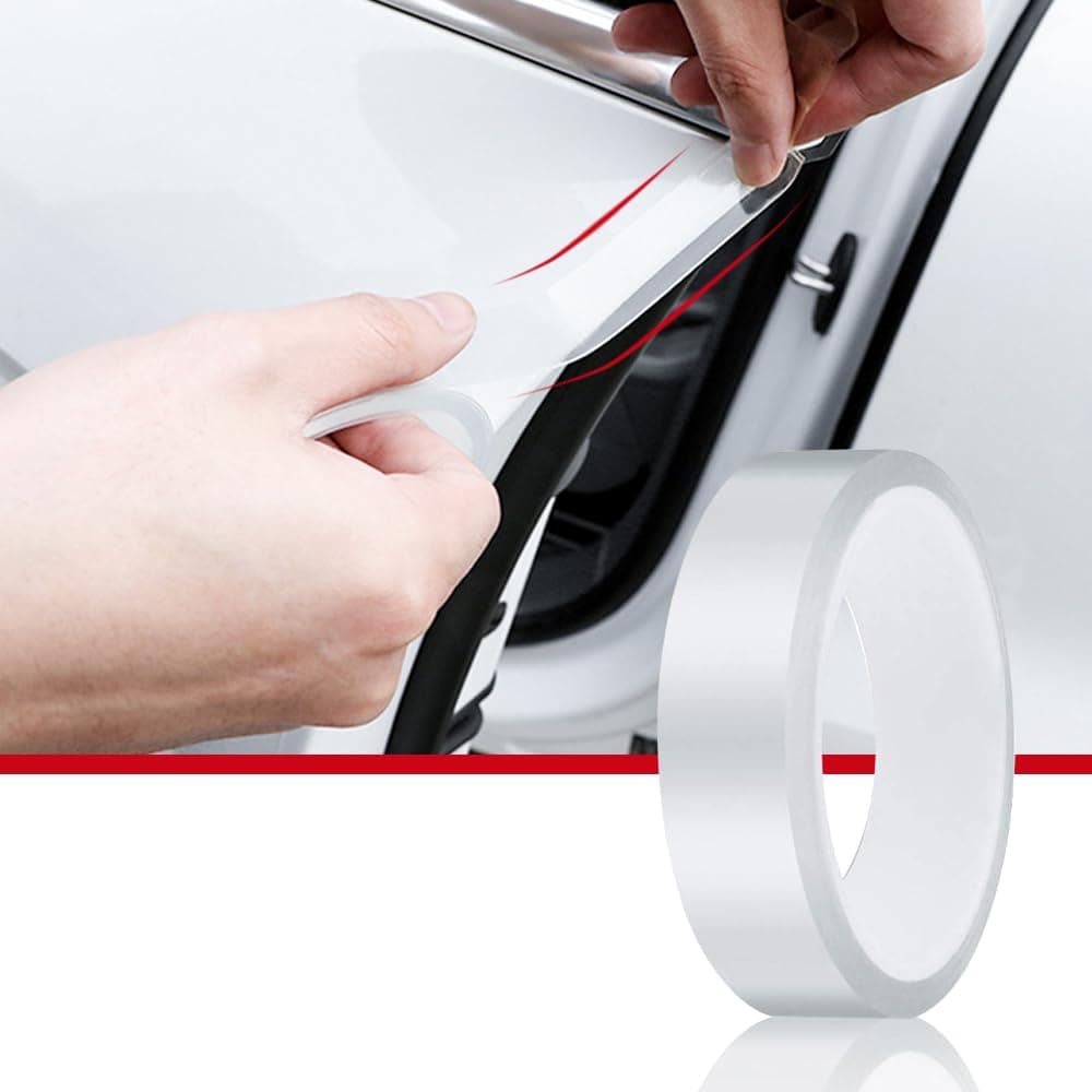 CloudBuyer Universal Door Edge Protector, Clear Sill Guard Film with Anti-Collision Protection for Vehicles (33Ft x 1.2In, Transparent)