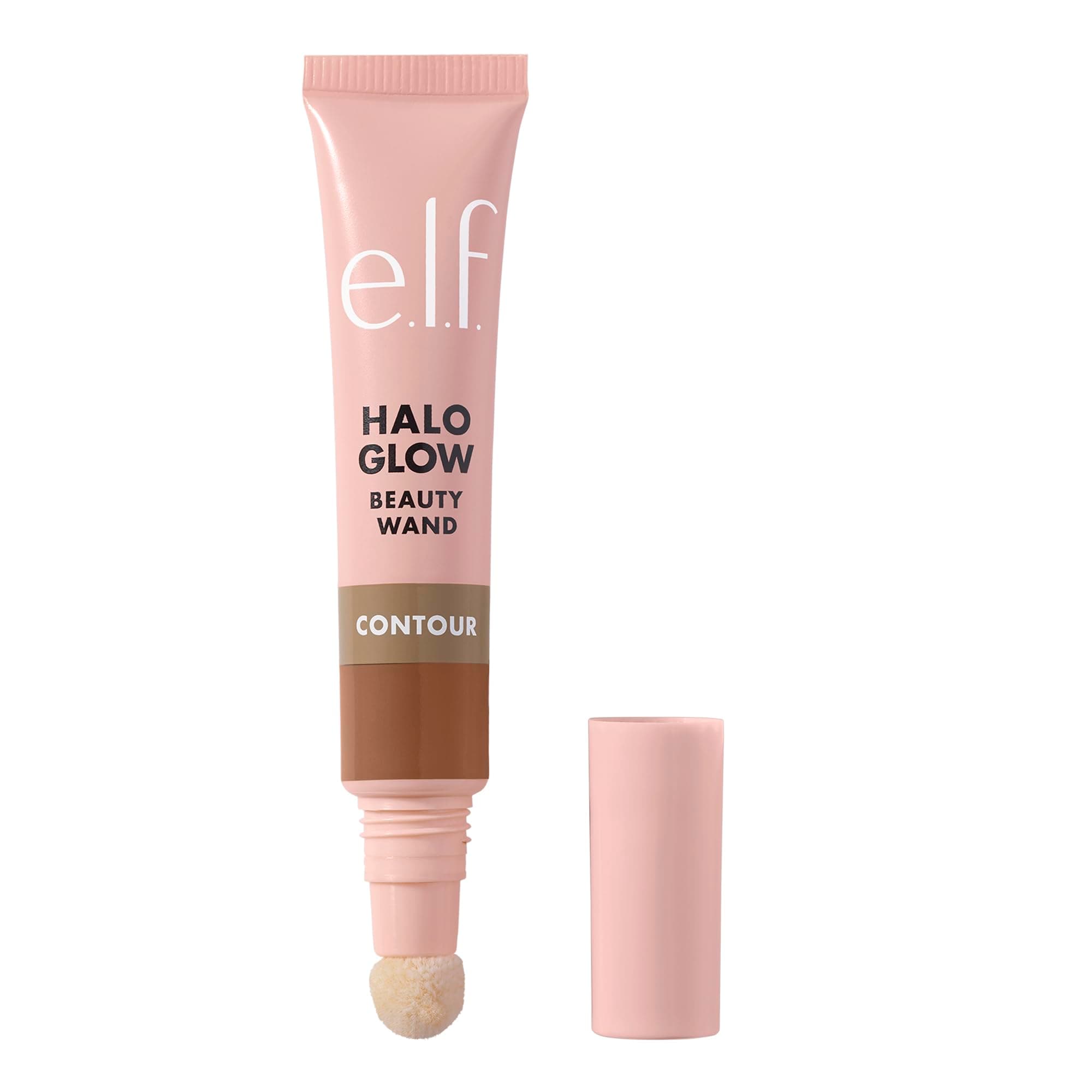Halo Glow Contour Beauty Wand Liquid Contour Wand for a Naturally Shaped Look, Buildable Formula, Vegan & Cruelty Free, Light/Medium, 10 ml