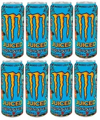 Energy Mango Loco 500ml Can, (Pack of 8 Cans X 500ml each)