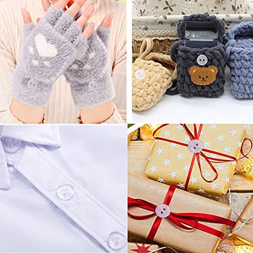 pengxiaomei 500 Pcs Clear Resin Buttons, 10mm Clear 2 Hole Buttons Transparent Round Craft Buttons Shirt Buttons for Sewing, Handmake