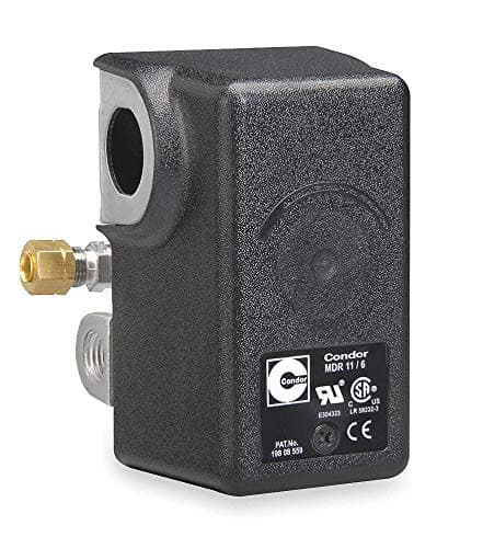 Condor USA, INC Air Compressor Pressure Switch; Range: 25 to 160 psi, Port Type: (4) Port, 1/4" FNPT