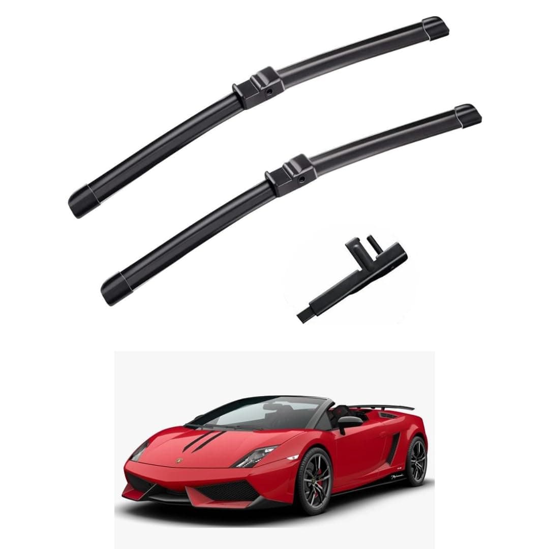 Replacement for Lamborghini Gallardo, Murcielago Windshield Wiper Blades - 26" + 26" Front Window Wiper - fit 2006-2014 Vehicles - Factory Aftermarket