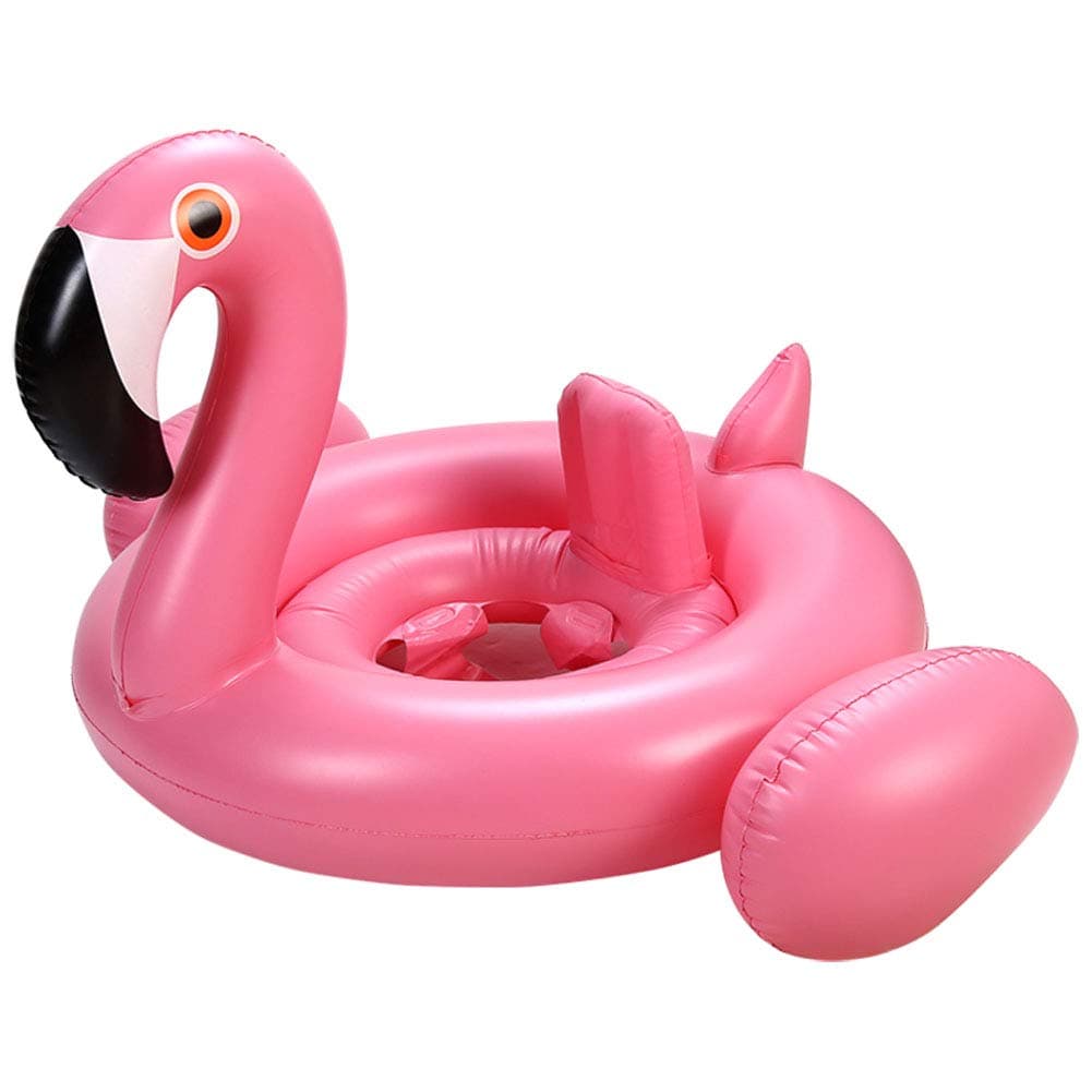 Baby Pool Float Flamingo Inflatable Floatie Infant Swimming Ring Pink Flamingo Baby Inflatable Floaty for Pool