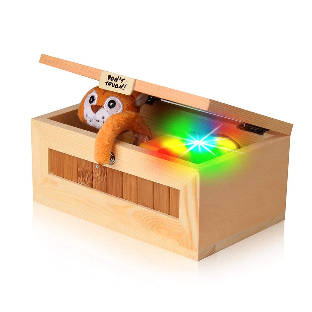 Don't Touch Box with Tiger Cute Tiger Surprise Useless Box Fully Assembled Toy for Adults and Children