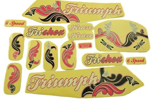 ORIGINAL RALEIGH MTB 20" TRIUMPH KRAZE 2011 DECAL STICKER TRANSFER RENOVATION SET BLACK & PINK