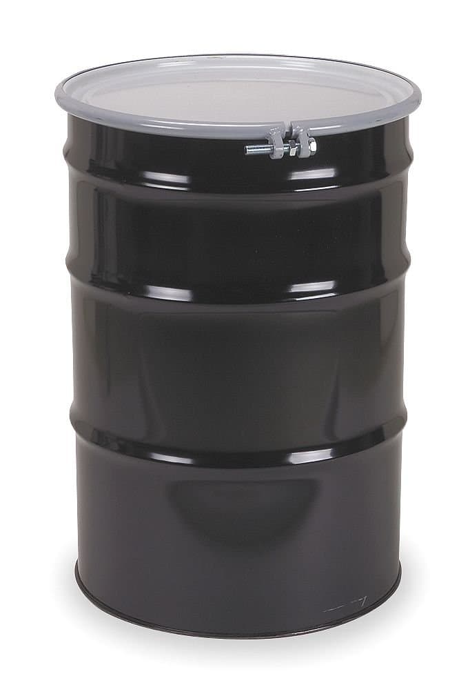 Transport Drum, Open Head, 30 gal., Black