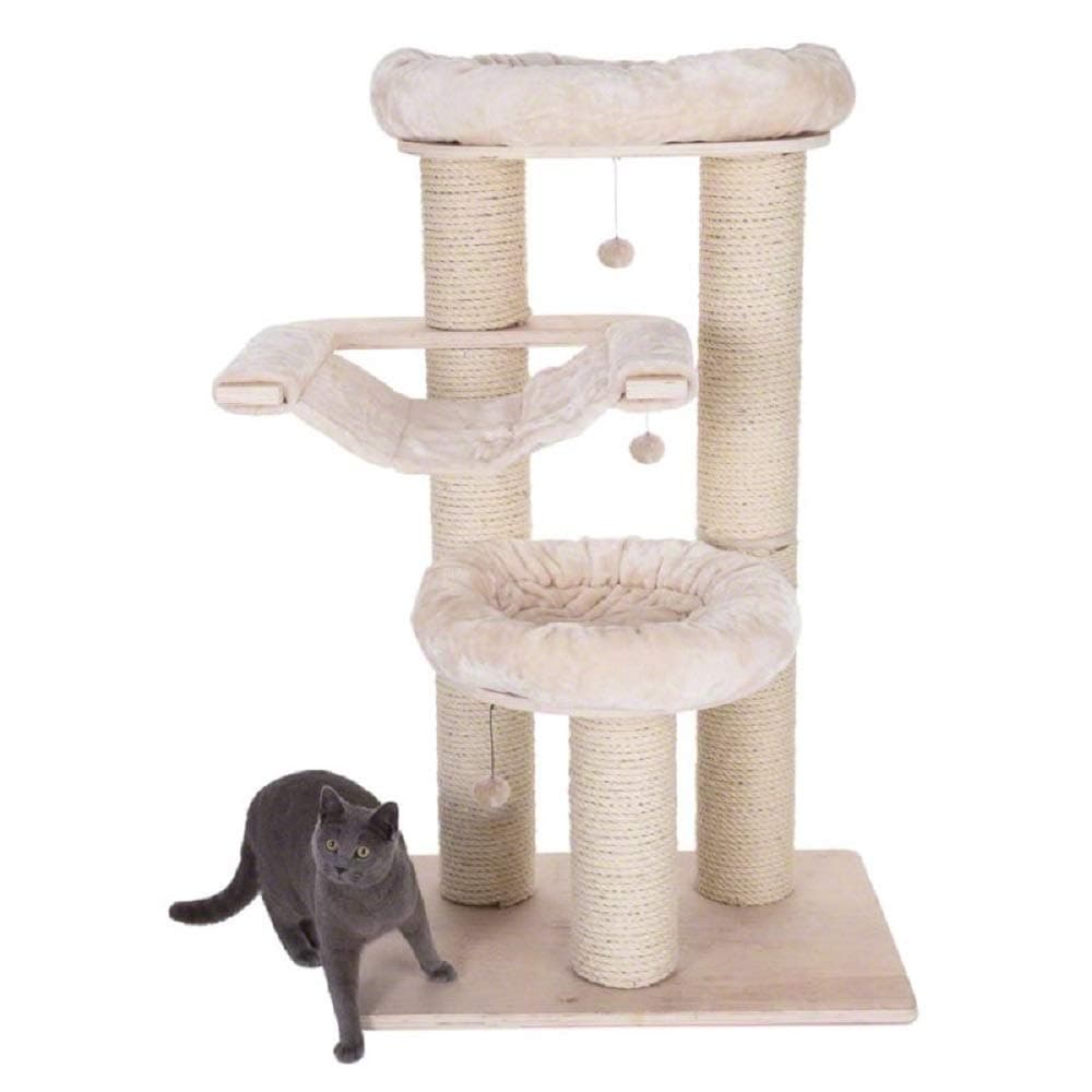 Natural Paradise Cat Tree Large Scratching Post Amaryllis (Cream)