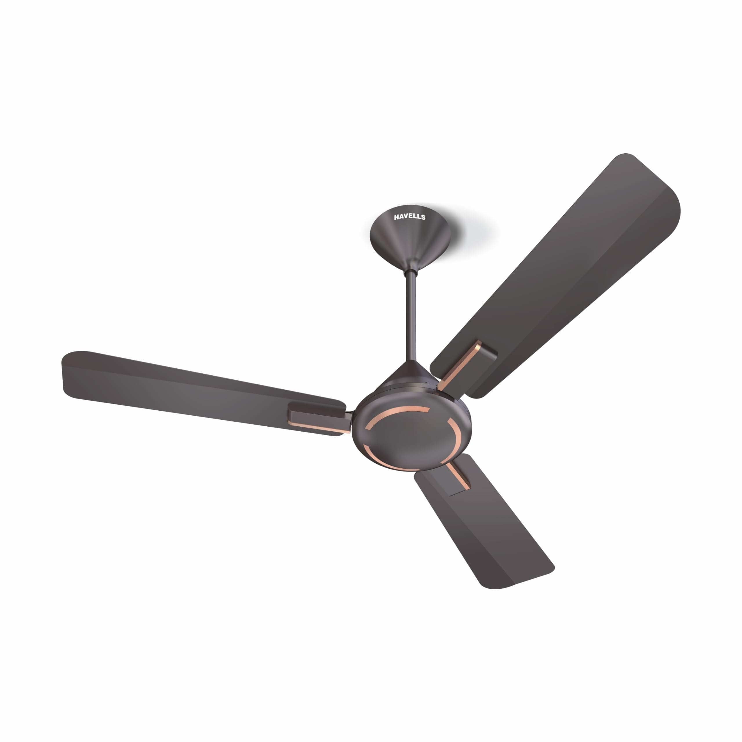 Havells 1200mm Ambrose Energy Saving High Speed Ceiling Fan|Premium Finish, Deco.Fan, Elegant Looks, High Air Delivery, 100% Pure Copper Motor|2 Yr Warranty by Brand | (Pack of 1, Copper)