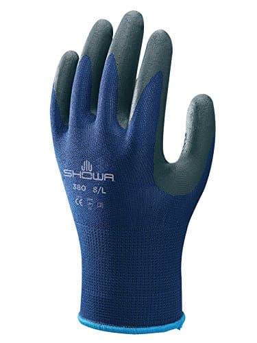 SHO385-L No.380 Foam Glove, Size: L, Blue/black