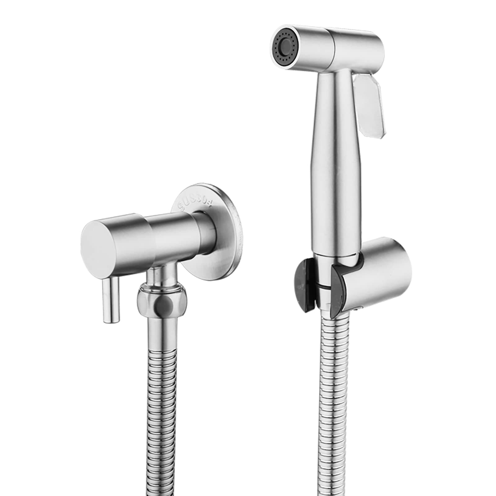 LOSCHEN 【】 Stainless Steel Bidet Sprayer kit for Toilet,Hand Held Sprayer Shattaf Toilet Attachment for Pet Bath/Personal Hygiene/Bathroom/Closestool, Easy to Install