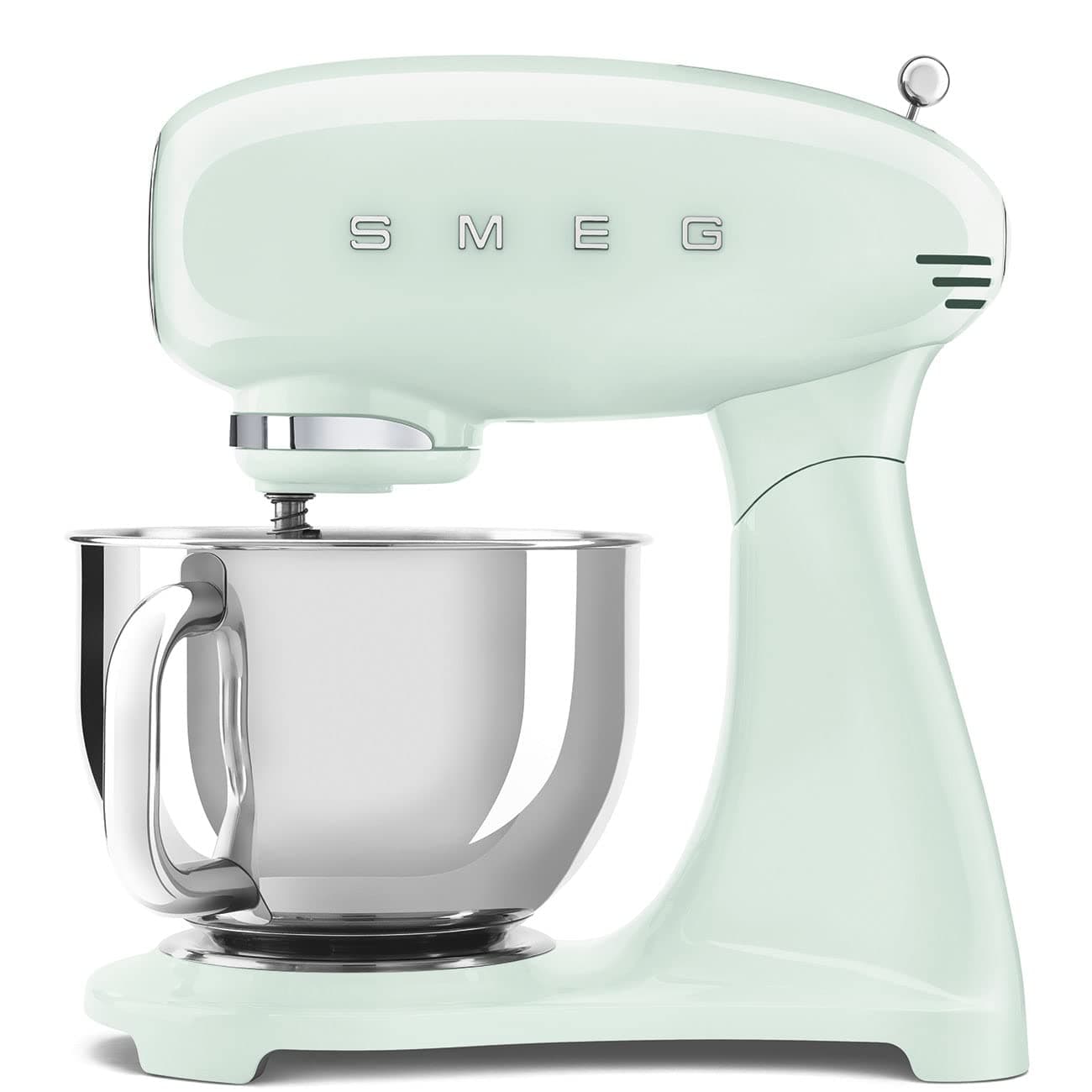 Smeg SMF03PGUK Full Colour Stand Mixer, 50's Style, 10 Speed Settings, 800W, Pastel Green