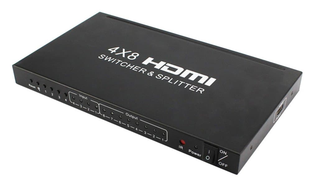 HDMI Switch 4x8 With Remote Control HDMI Switcher Splitter Converter Adapter Support 4K*2K 3D 1080P