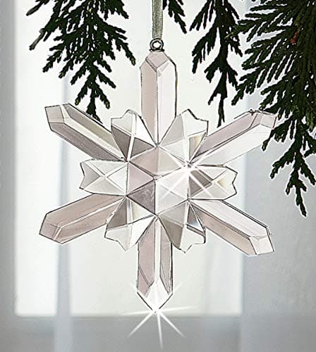 Crystal Snowflake Ornament, Handcrafted Faceted Christmas Tree Ornament or Suncatcher