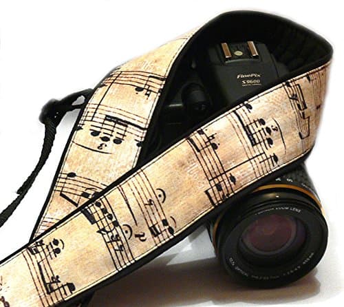Music Camera Strap. Vintage Notes Camera Strap. DSLR, SLR Camera Strap. Women Accessories; 142