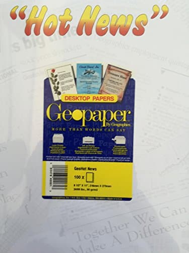 Geopaper "Hot News" Laser Friendly Paper - 8.5 x 11 inches