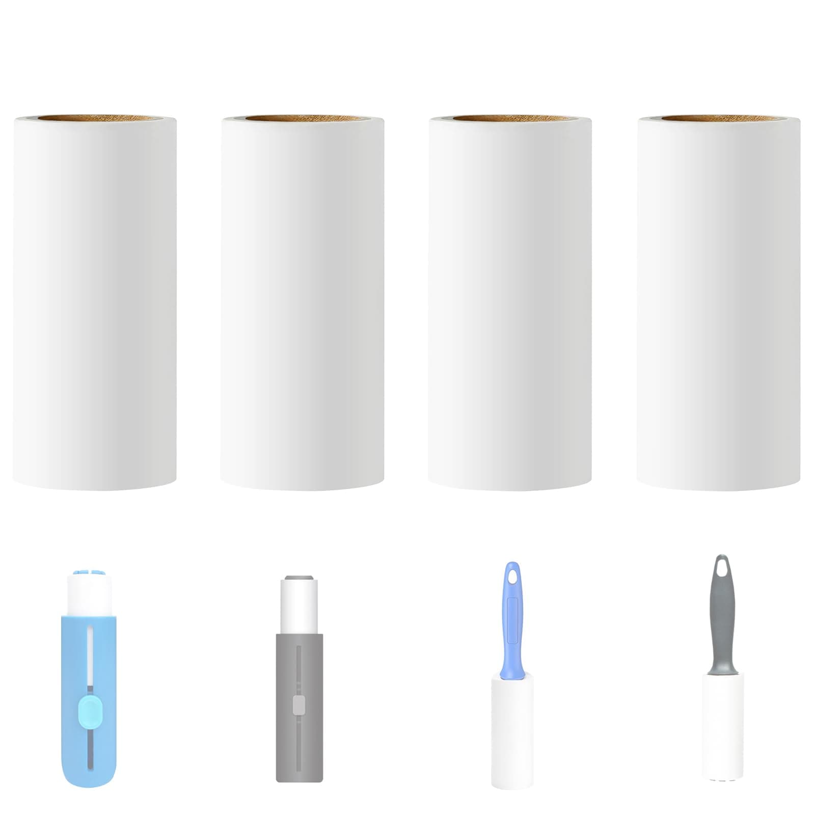 3 inch Mini Lint Roller Refills Compatible with Scotch Brite Mini Travel Lint Roller and PetLovers Evercare Mini Pet Hair Remover Sticky Roller Refill 4 Rolls 40 Sheets per Roll Total 160 Sheets