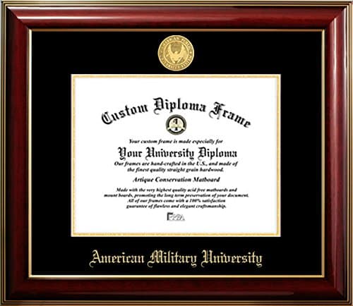 American Military University 22K Gold Medallion Diploma Frame (11 X14)