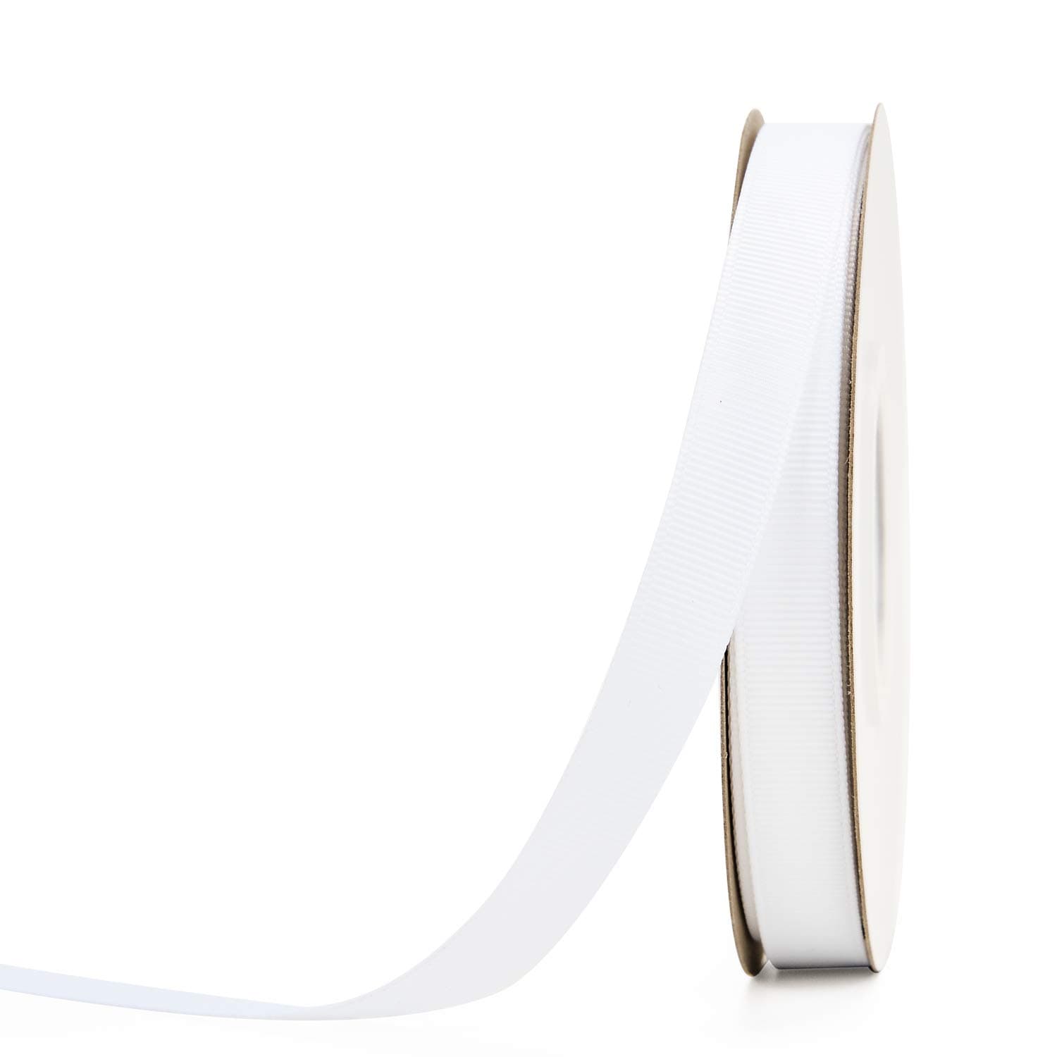 YAMA 1/2 inch Solid Grosgrain Ribbon Roll - 25 Yards for Gift Wrapping Ribbons, White