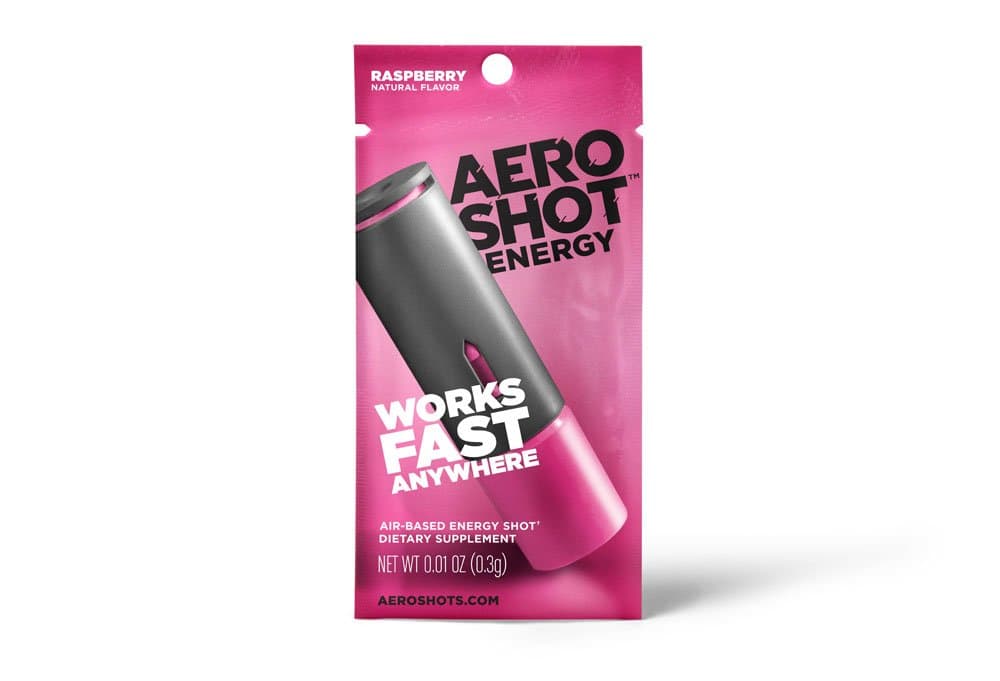 AeroShot Energy, Raspberry, 0.01 Ounce (Pack of 12)