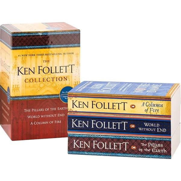 The Ken Follett Collection - Three Book, Boxed Set (With Bonus Book). "The Pillars of the Earth", "World Without End", "A Column of Fire", and "Notre Dame".