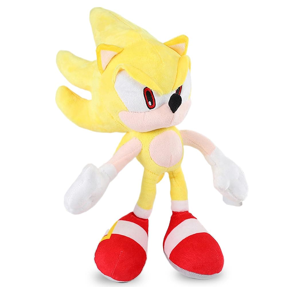 Sonnic Plush Toy, Hedggehog Plush Doll Figure Soft Stuffed Animal Doll Plushies Animal Plush Doll Cartoon Cuddly Doll Figurine Plush Birthday Gift for Boys and Girls (30cm)