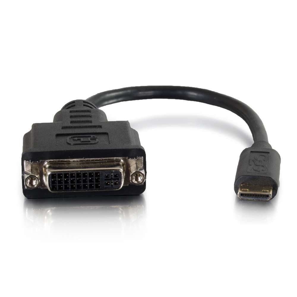 C2G DVI to HDMI Cable, Mini Dongle, HDMI Adapter, Male to Female Adapter, Black, Cables to Go 41355