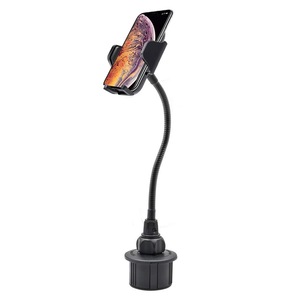 Kuelor Car Cup Holder Phone Mount, Adjustable Long Arm Cell Phone Holder with 360° Rotatable Cradle for Most Smartphones Such as iPhone, Samsung and GPS